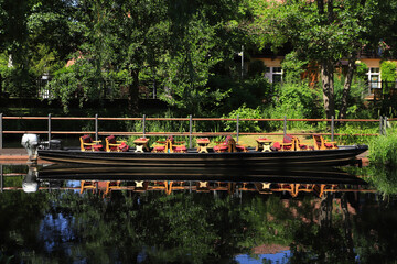 A typical wooden boat in Spree Forest (Spreewald), Federal State Brandenburg - Germany