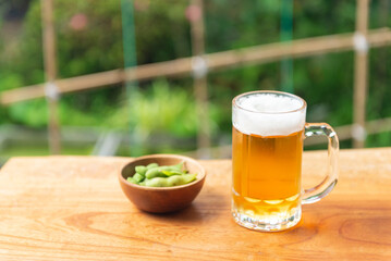 枝豆とビール