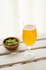 枝豆とビール