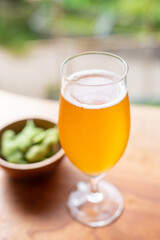 枝豆とビール
