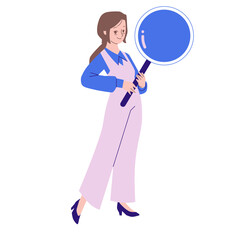 Confident women flat vector illustrations. Presentation woman, business lady and successful office worker. Girl hiring. Young people cartoon characters.