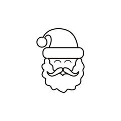 Santa Claus linear illustration. Holiday concept. Symbol of the new year