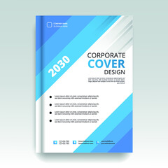 Annual report cover page design template