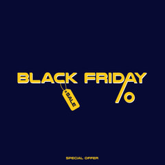 black friday sale banner. design template for promo of discount. vector illustration.