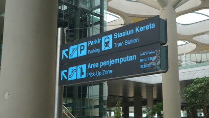sign at the airport
