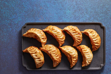 Homemade dumplings on a plate