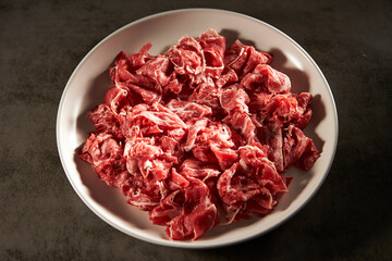 raw meat on a plate