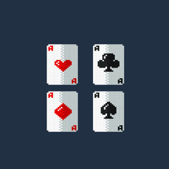 card game in pixel art style