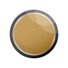 Illustration button decorating and tailoring clothes, shoes, bags.