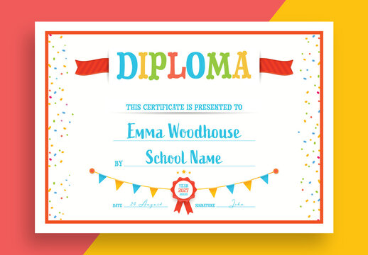 Kids Diploma Layout