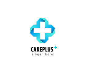 Fototapeta premium Care plus Logo Pharmacy Brand 3d 