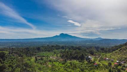 Fototapeta na wymiar Aerial view of Mount Seulawah Agam, Aceh, Indonesia.