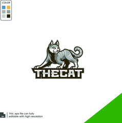 Stylized lynx on the white background. Can be used as a mascot logo.