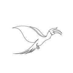 outline bird logo design
