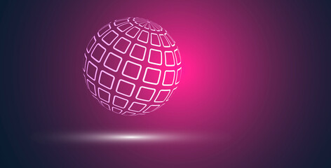 sfera, globo, pixel, informatica, digitale