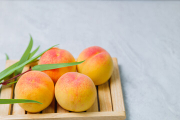 fresh and delicious summer fruit peach