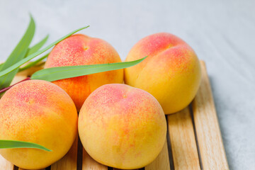 fresh and delicious summer fruit peach
