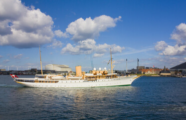 Fototapeta na wymiar Royal frigate in Copenhagen, Denmark