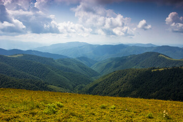 spectacular summer scenery, awesome sunset landscape, beautiful nature background in the mountains, Carpathian mountains, Ukraine, Europe