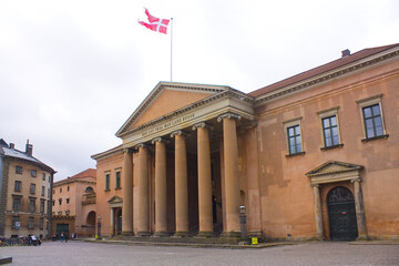 Fototapeta na wymiar City court house in the Old Town at Nytorv Market Square (the City Court Nytorv Kbh.K) in Copenhagen