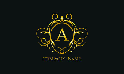 Creative monogram, icon with letter A. Logo design for your business, restaurant, invitation, label.