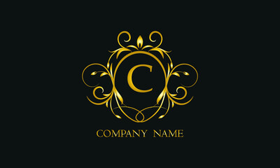 Creative monogram, icon with letter C. Logo design for your business, restaurant, invitation, label.