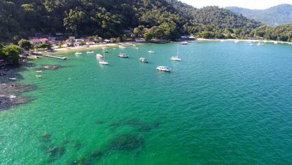 Image from above by the sea in Angra dos Reis Brazil