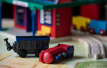 toy wooden train set