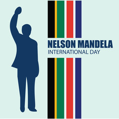 Nelson Mandela International Day Vector. Bain for posters, banners. simple and elegant design