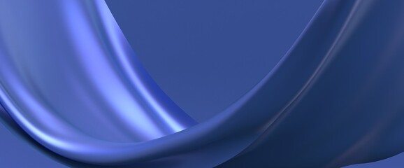 Abstract blue waves background.3d Rendering.
