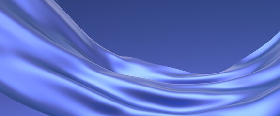 Flowing transparent Cloth Wave, blue Waving Silk Flying Textile