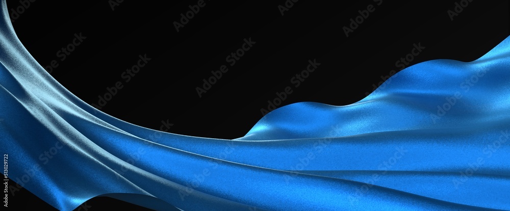 Aufkleber abstract blue waves background.3d rendering.