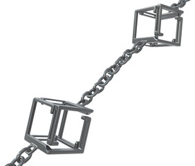 Chain Cubes Link Metal