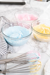 Unicorn meringue cookies