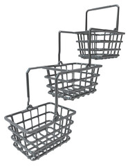 Shopping Baskets Metal, Extended Triple