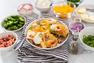 Pressure Cooker Baked Potatoes