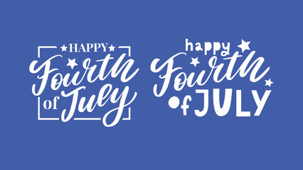 Fourth of July - American Independence Day vector illustration - 4th of July typographic design USA