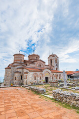 Church of St. Panteleimon by Lake Ohrid, Macedonia. One of the famous churches by the Lake Ohrid in North Macedonia.