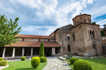  The Church of St.Sophia, a church in Ohrid, North Macedonia. The church is one of the most important monuments at Lake Ohrid area, Macedonia