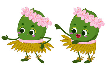 kawaii lime character summer sticker