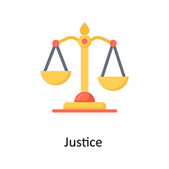 Justice  vector flat icon for web isolated on white background EPS 10 file