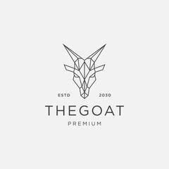Template Vector logo design template for wild goat