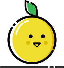 yellow apple with a smile