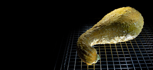 Copy space next to a yellow squash