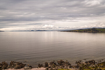 A cloudy, summer, seascape HDR image of First Coast gruinard Bay in the Northwest highlands of Scotland