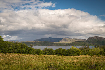 A summer, landscape HDR image of the area around Plockton, Am Ploc, on the shores of Loch carron, Scotland