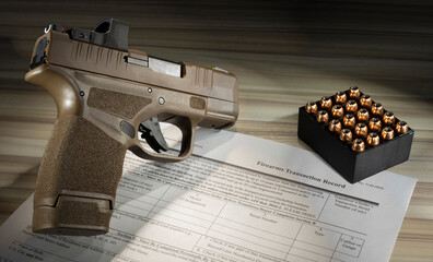 ammo with a gun and 4473 form