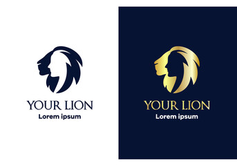 The logo is in the form of silhouettes of a lion and a man. Personal brand