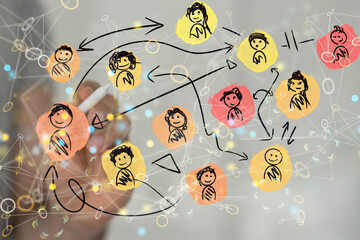 people network structure HR - Human resources management and recruitment