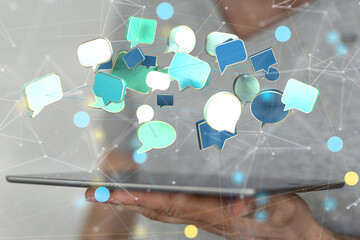 communication speak bubble digital concept